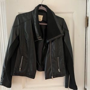 Black leather jacket